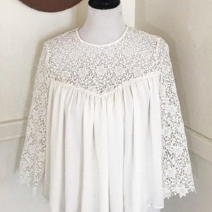 Zara Dainty Lace Swing Top